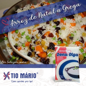 Receita de Arroz de Natal a Grega