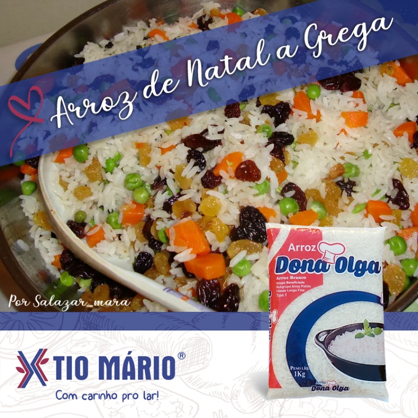 Receita de Arroz de Natal a Grega