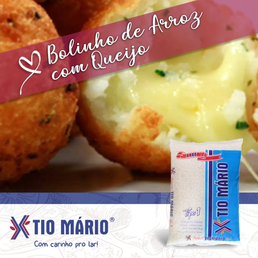 Receita de Bolinho de Arroz com Queijo
